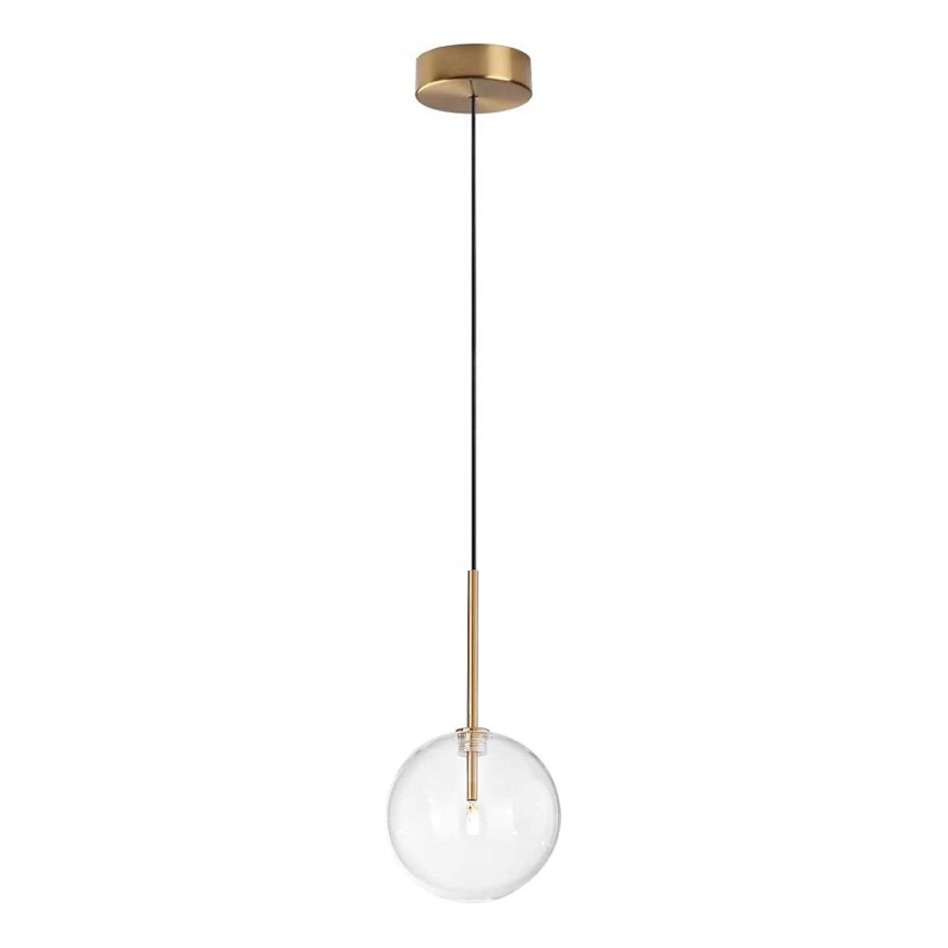Ideal Lux - LED Luster na lanku EQUINOXE 1xG4/2W/230V pr. 15 cm mosadz/číra