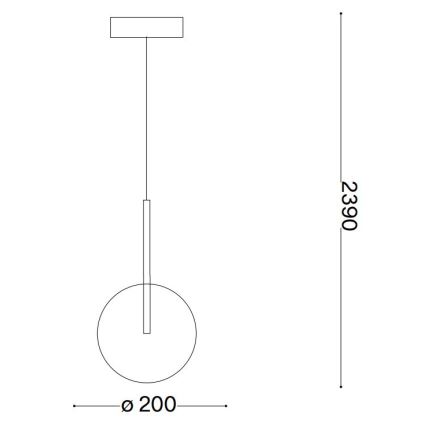 Ideal Lux - LED Luster na lanku EQUINOXE 1xG4/2W/230V pr. 20 cm mosadz/dymová