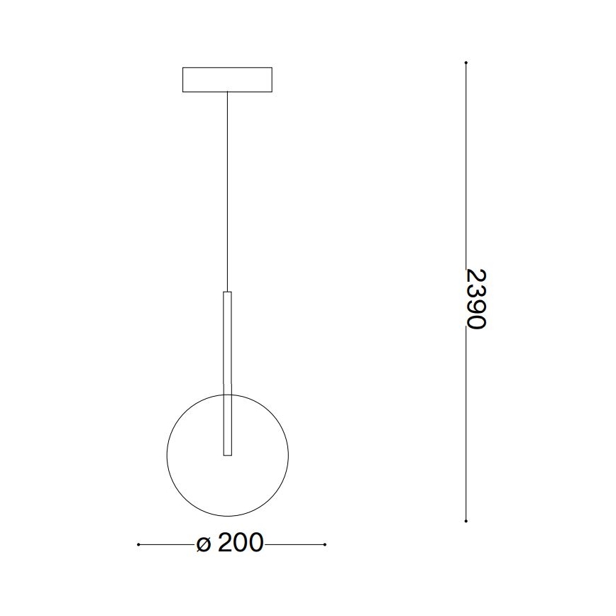 Ideal Lux - LED Luster na lanku EQUINOXE 1xG4/2W/230V pr. 20 cm mosadz/dymová