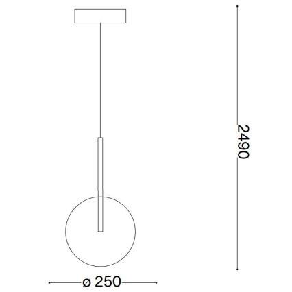 Ideal Lux - LED Luster na lanku EQUINOXE 1xG4/2W/230V pr. 25 cm lesklý chróm/číra