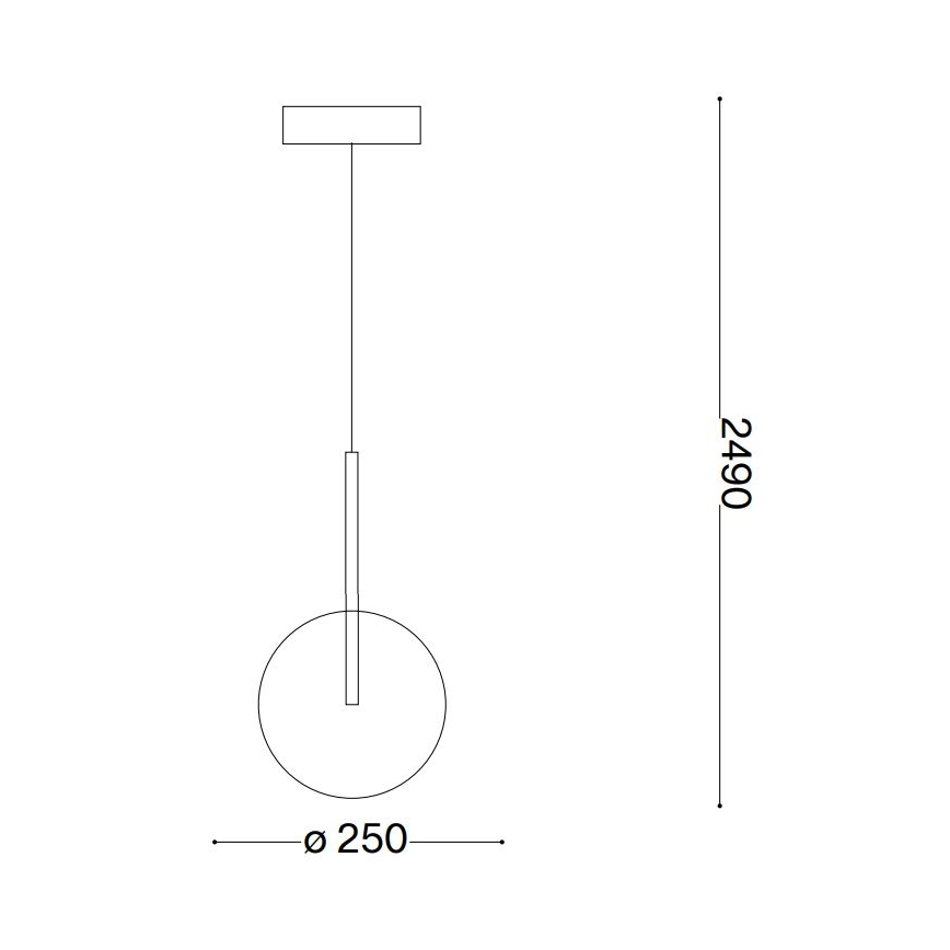 Ideal Lux - LED Luster na lanku EQUINOXE 1xG4/2W/230V pr. 25 cm lesklý chróm/číra