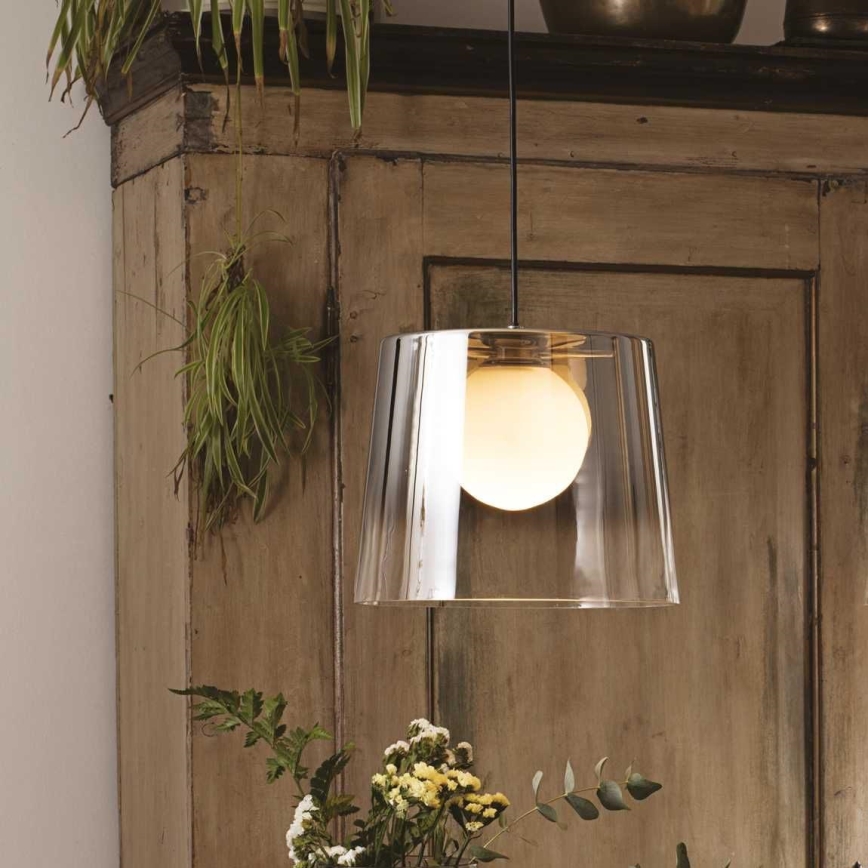 Ideal Lux - LED Luster na lanku FADE 1xG9/3W/230V pr. 27,3 cm zlatá/dymová
