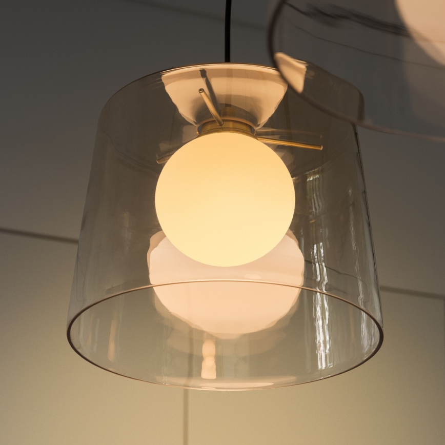 Ideal Lux - LED Luster na lanku FADE 1xG9/3W/230V pr. 27,3 cm zlatá/dymová