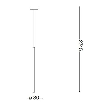 Ideal Lux - LED Luster na lanku FILO LED/3,5W/230V 2700K CRI 90 biela