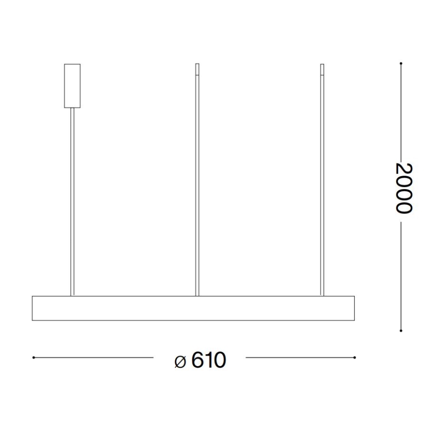 Ideal Lux - LED Luster na lanku GEMINI LED/48W/230V pr. 61 cm CRI 90 zlatá