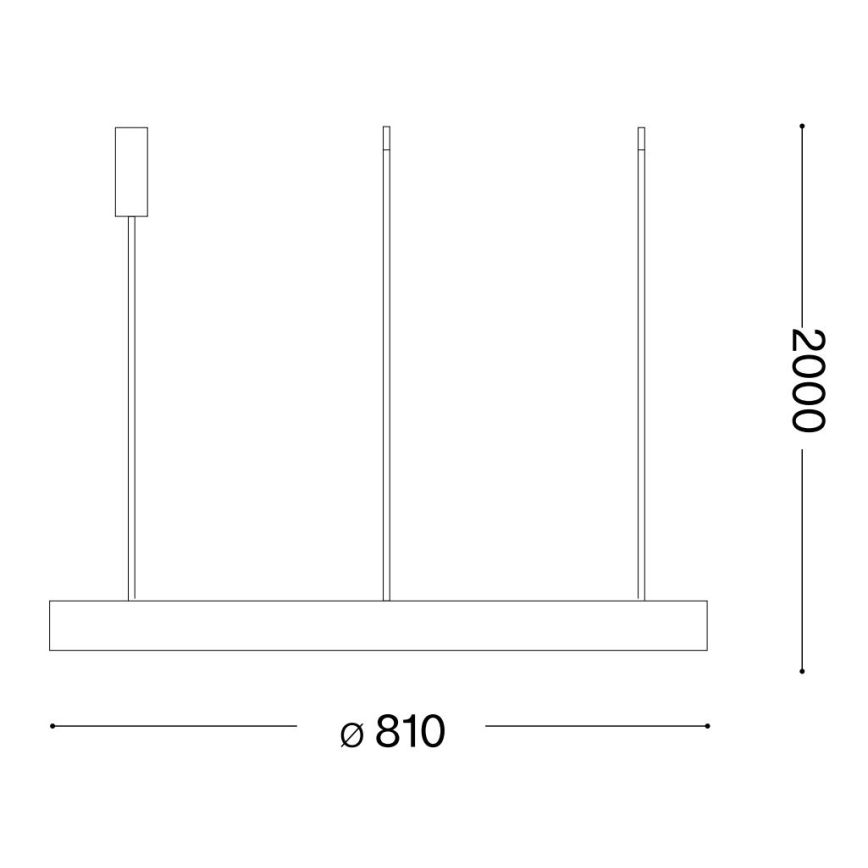 Ideal Lux - LED Luster na lanku GEMINI LED/59W/230V pr. 81 cm CRI 90 zlatá