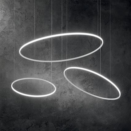 Ideal Lux - LED Luster na lanku HULAHOOP LED/28W/230V 3000K pr. 61 cm CRI 90 biela