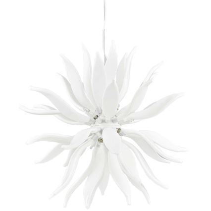 Ideal Lux - LED Luster na lanku LEAVES 12xG9/3W/230V pr. 80 cm biela