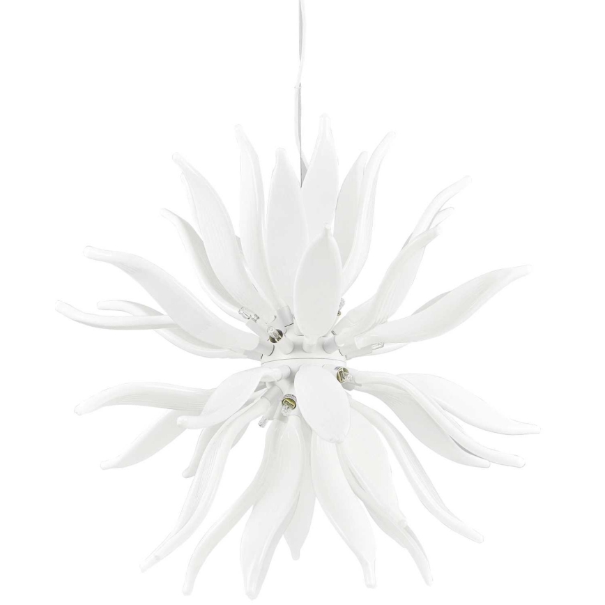Ideal Lux - LED Luster na lanku LEAVES 12xG9/3W/230V pr. 80 cm biela