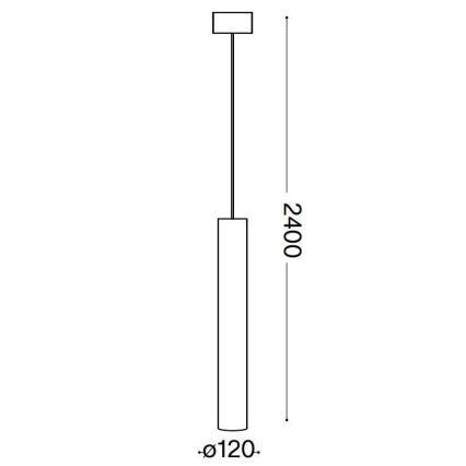 Ideal Lux - LED Luster na lanku LOOK 1xGU10/10W/230V čierna