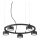 Ideal Lux - LED Luster na lanku MINOR 5xGX53/9W/230V pr. 50 cm čierna