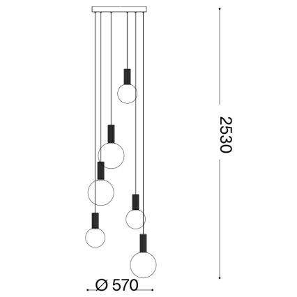 Ideal Lux - LED luster na lanku ODEON LED/39W/230V CRI 90 pr. 57 cm béžová/biela