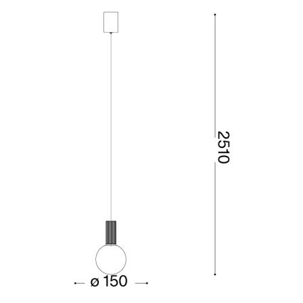 Ideal Lux - LED luster na lanku ODEON LED/8W/230V CRI 90 pr. 15 cm béžová/biela