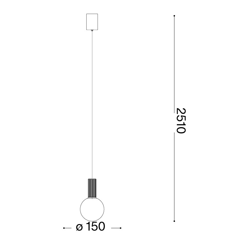 Ideal Lux - LED luster na lanku ODEON LED/8W/230V CRI 90 pr. 15 cm béžová/biela