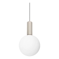 Ideal Lux - LED luster na lanku ODEON LED/8W/230V CRI 90 priemer 20 cm béžová/biela