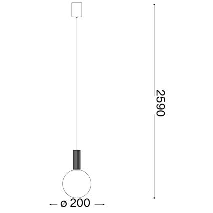 Ideal Lux - LED luster na lanku ODEON LED/8W/230V CRI 90 priemer 20 cm béžová/biela