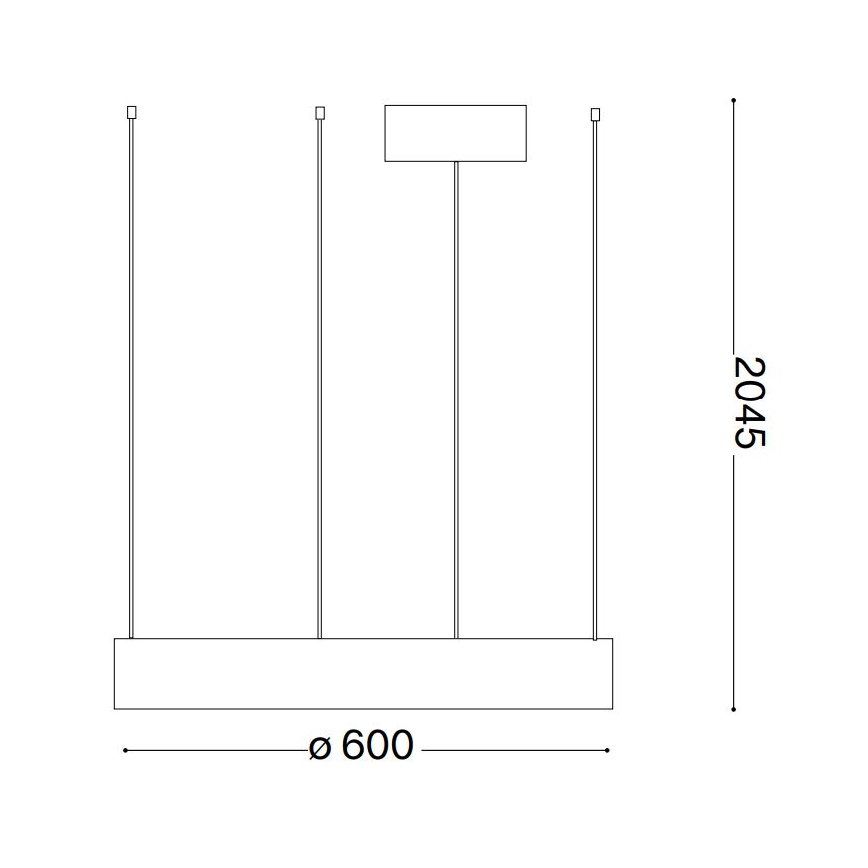 Ideal Lux - LED Luster na lanku ORACLE LED/33W/230V 3000K pr. 60 cm CRI 90 čierna