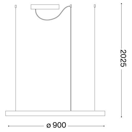 Ideal Lux - LED Luster na lanku ORACLE LED/55W/230V 3000K pr. 90 cm biela