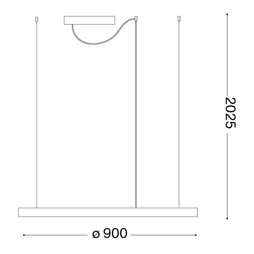 Ideal Lux - LED Luster na lanku ORACLE LED/55W/230V 3000K pr. 90 cm biela