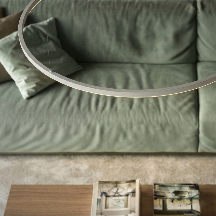 Ideal Lux - Stmievaný LED luster na lankách ORACLE SLIM LED/28W/230V 3000K CRI 90 pr. 50 cm biela