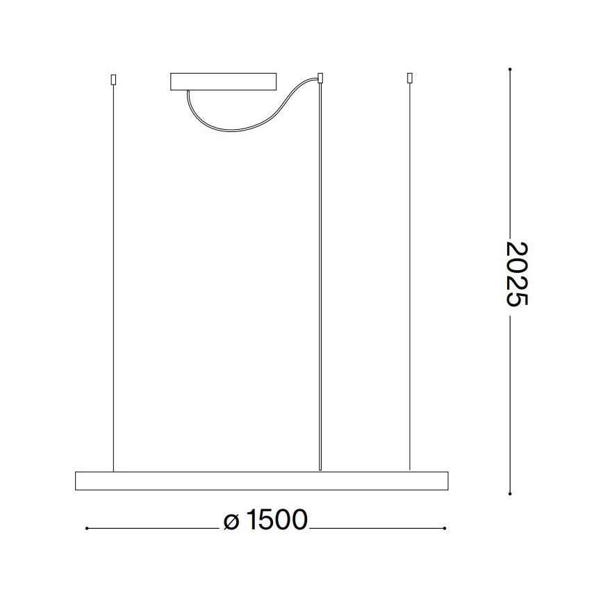 Ideal Lux - LED Luster na lanku ORACLE SLIM LED/29W/230V 2700K pr. 50 cm biela