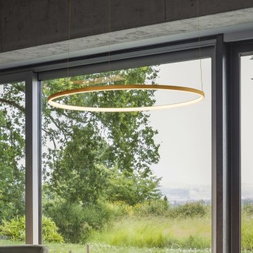 Ideal Lux - LED luster na lanku ORACLE SLIM LED/29W/230V 3000K CRI 90 priemer 50 cm zlatý