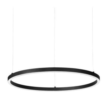 Ideal Lux - LED Stmievateľný luster na lanku ORACLE SLIM LED/29W/230V 3000K pr. 50 cm čierna