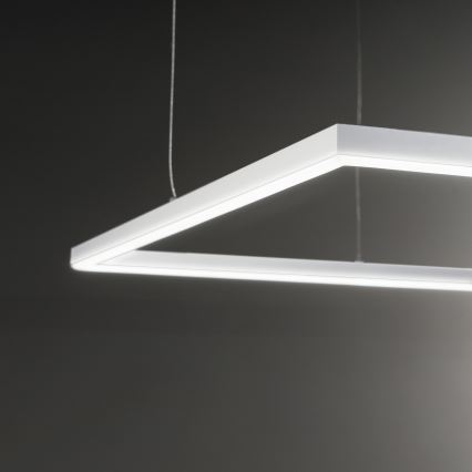 Ideal Lux - LED Luster na lanku ORACLE SLIM LED/33W/230V 3000K 50x50 cm biela