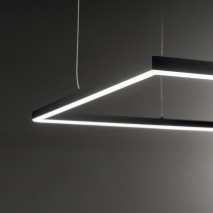 Ideal Lux - LED Luster na lanku ORACLE SLIM LED/33W/230V 3000K 50x50 cm čierna