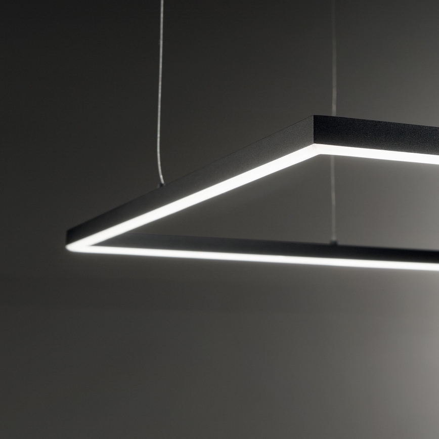 Ideal Lux - LED Luster na lanku ORACLE SLIM LED/33W/230V 3000K 50x50 cm čierna