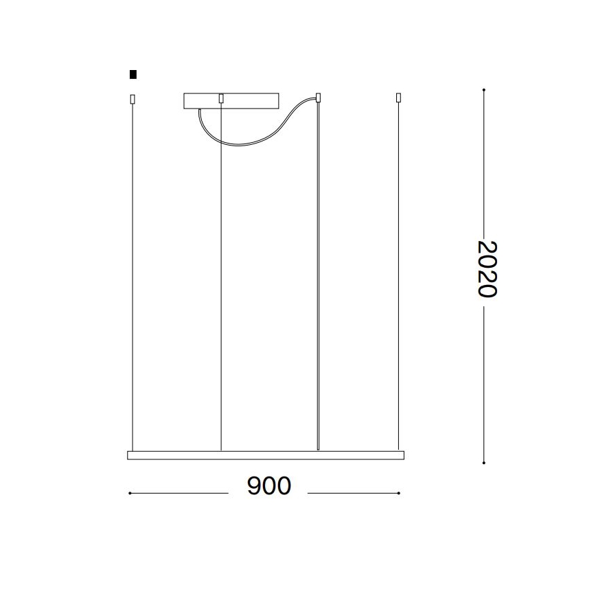 Ideal Lux - LED Luster na lanku ORACLE SLIM LED/53W/230V 3000K 90x90 cm biela