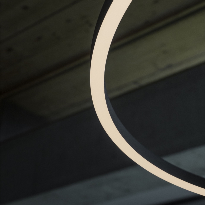 Ideal Lux - LED Stmievateľný luster na lanku ORACLE SLIM LED/76W/230V 3000K pr. 150 cm čierna