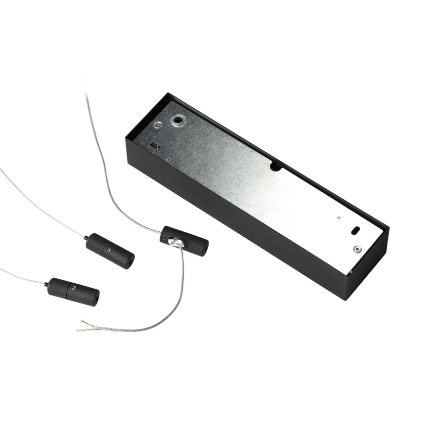 Ideal Lux - LED Stmievateľný luster na lanku ORACLE SLIM LED/76W/230V 3000K pr. 150 cm čierna