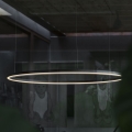 Ideal Lux - LED Luster na lanku ORACLE SLIM LED/89W/230V 4000K pr. 150 cm čierna