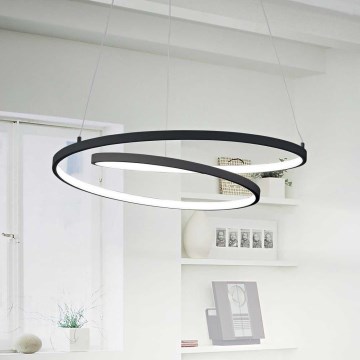 Ideal Lux - LED Luster na lanku OZ LED/52W/230V pr. 80 cm CRI 90 čierna
