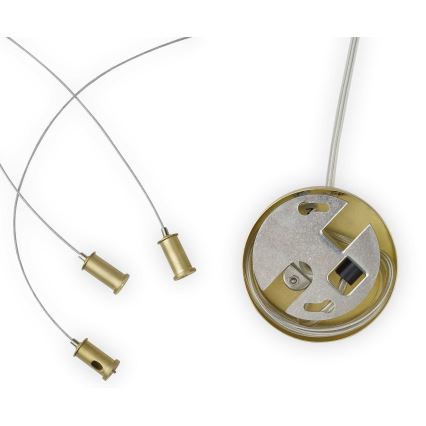 Ideal Lux - LED Luster na lanku PERLAGE 11xG9/3W/230V pr. 73 cm zlatá/dymová