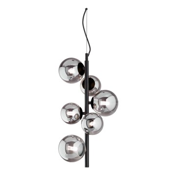 Ideal Lux - LED Luster na lanku PERLAGE 6xG9/3W/230V pr. 26 cm čierna/dymová