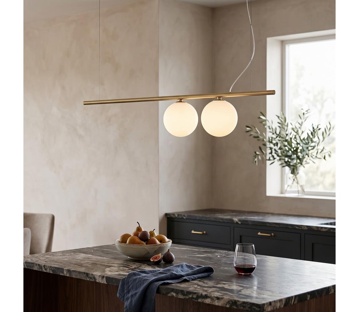 Ideal Lux - LED luster na lanku PERLINE 2xG9/3W/230V zlatá 282107