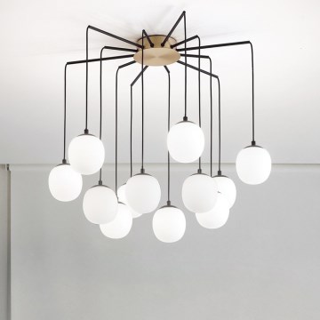 Ideal Lux - LED Luster na lanku RHAPSODY 12xG9/3W/230V mosadz