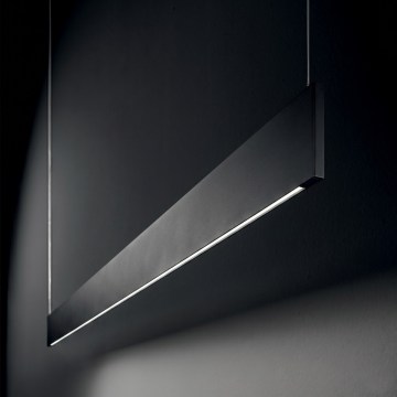 Ideal Lux - LED luster na lanku STEEL LED/24W/230V 3000K CRI 90 120 cm čierna