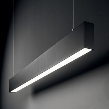 Ideal Lux - LED luster na lanku STEEL LED/29W/230V 4000K CRI 90 120 cm čierna