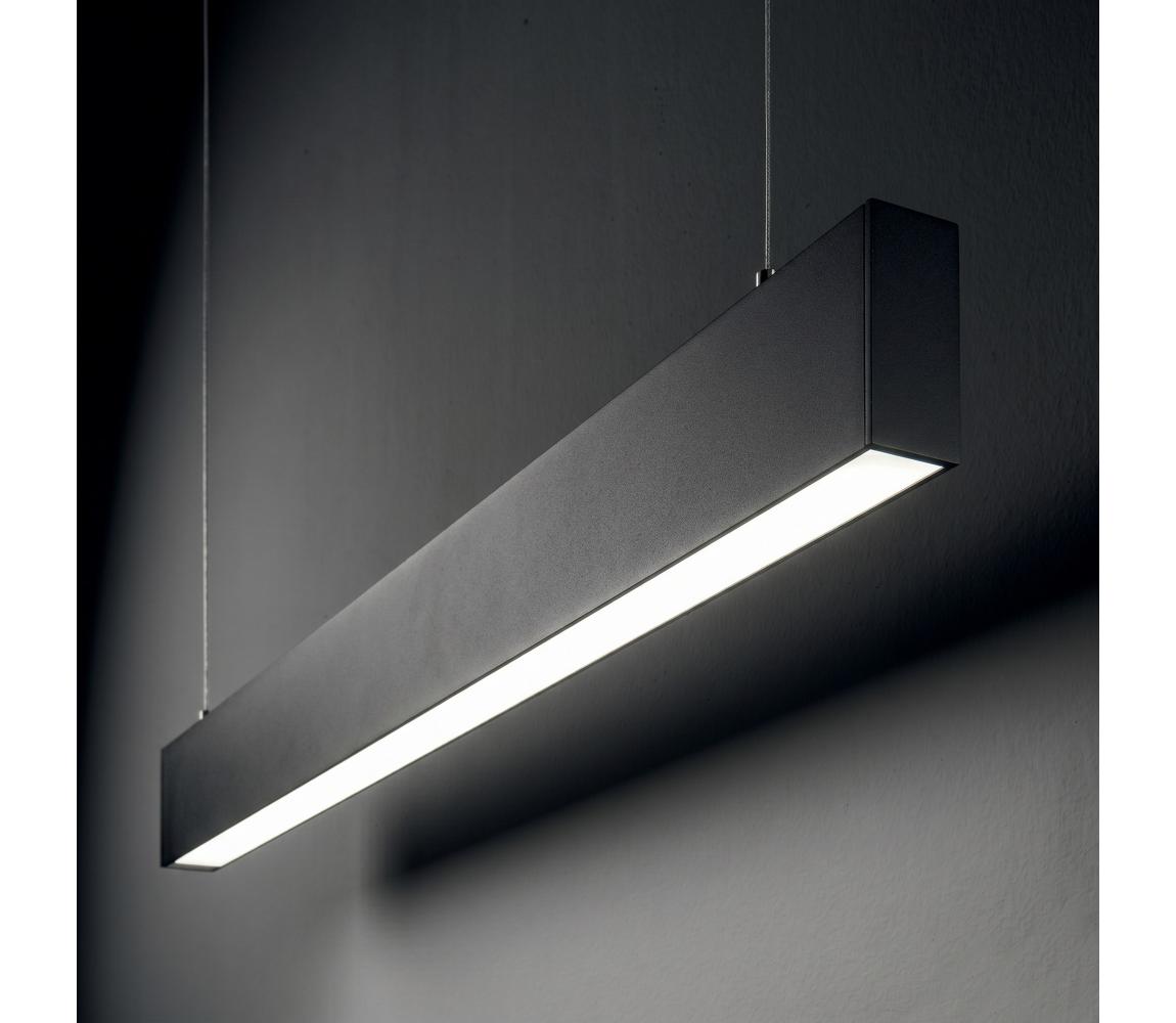 Ideal Lux - LED luster na lanku STEEL LED/29W/230V 4000K CRI 90 120 cm čierna 369020
