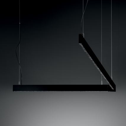Ideal Lux - LED luster na lanku STEEL LED/29W/230V 4000K CRI 90 120 cm čierna