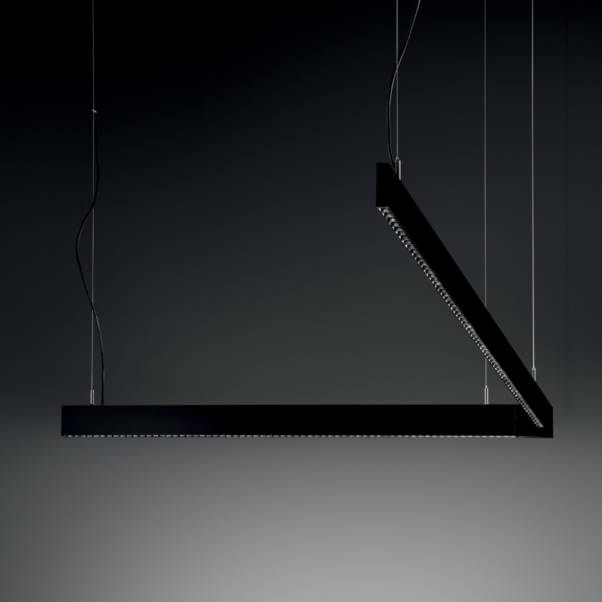 Ideal Lux - LED luster na lanku STEEL LED/29W/230V 4000K CRI 90 120 cm čierna