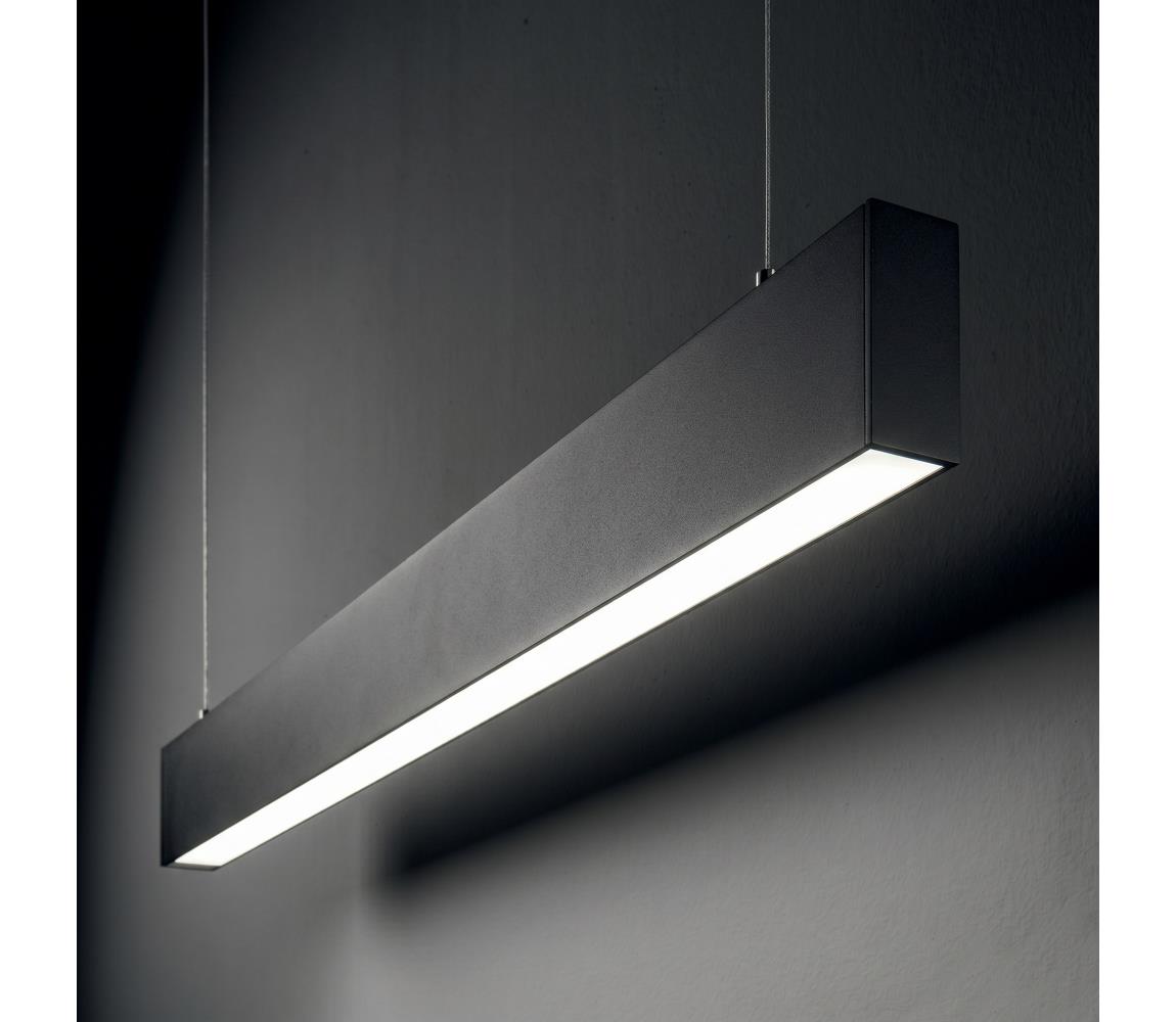 Ideal Lux - LED luster na lanku STEEL LED/29W/230V 4000K CRI 90 120 cm čierny 368849