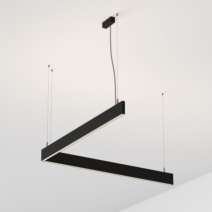 Ideal Lux - LED luster na lanku STEEL LED/29W/230V 4000K CRI 90 120 cm čierny