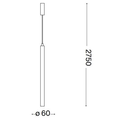 Ideal Lux - LED Luster na lanku ULTRATHIN LED/11,5W/230V CRI 90 čierna