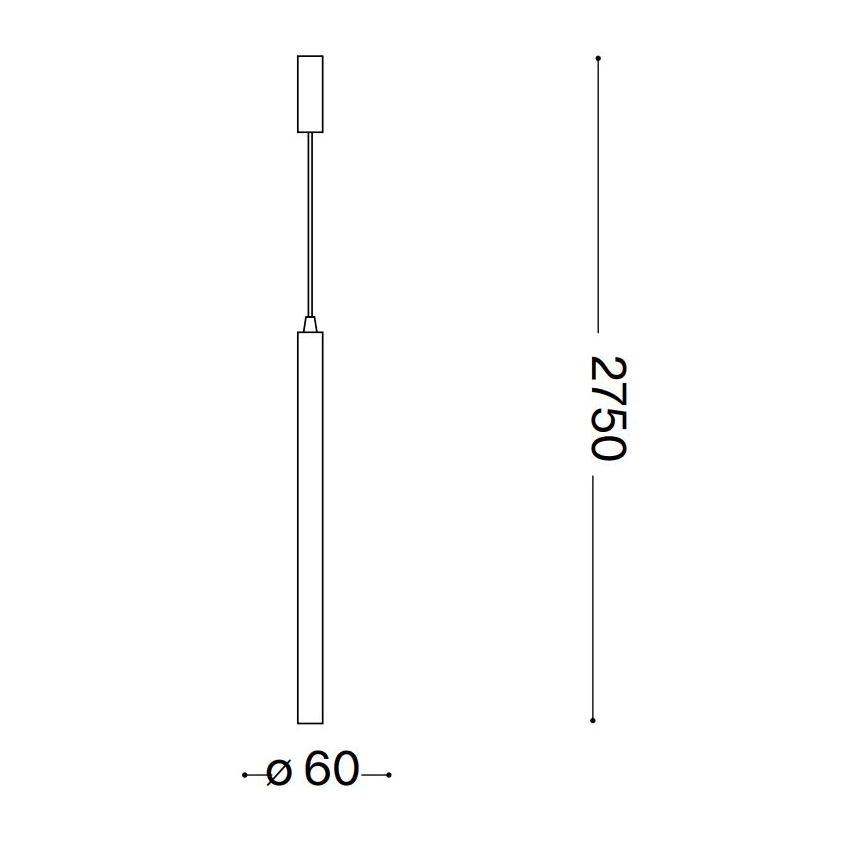 Ideal Lux - LED Luster na lanku ULTRATHIN LED/11,5W/230V CRI 90 čierna