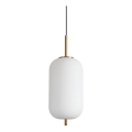 Ideal Lux - LED Luster na lanku UMILE LED/20W/230V pr. 22 cm CRI 90 mosadz/biela