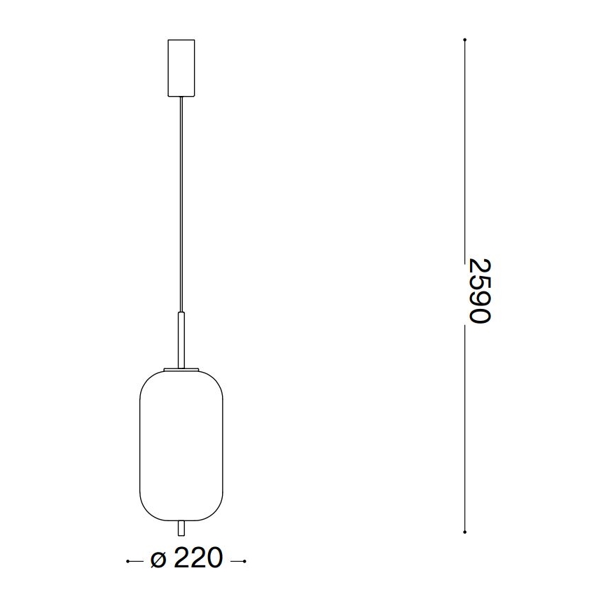 Ideal Lux - LED Luster na lanku UMILE LED/20W/230V pr. 22 cm CRI 90 mosadz/biela